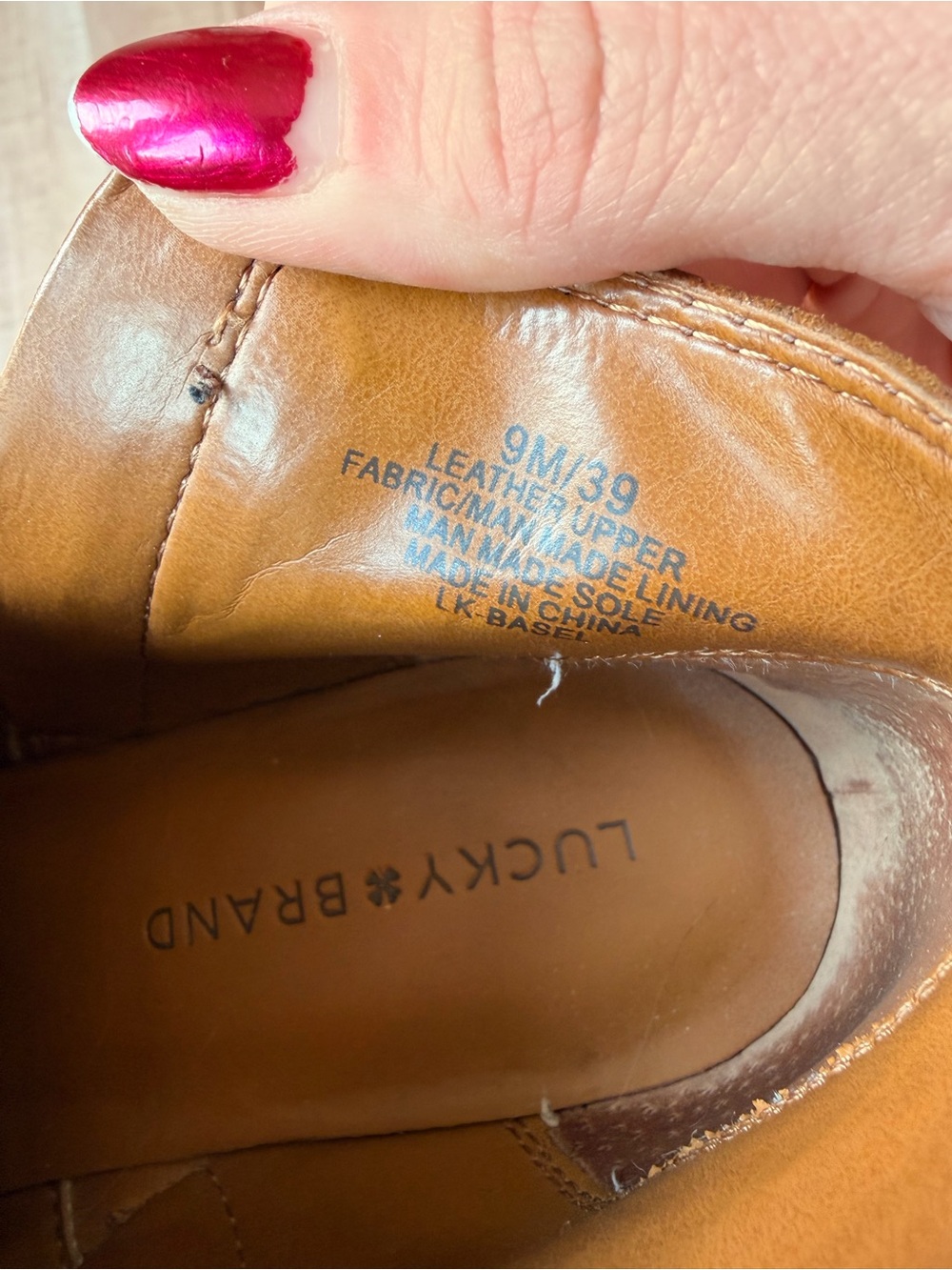 Lucky Brand Women's Tan Leather Basel Ankle Booties with Side Zip Size 9 - Picture 9 of 9